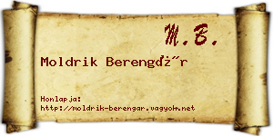 Moldrik Berengár névjegykártya